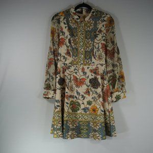 NWOT Kaimilan Floral Print Long sleeve Mini dress Size 4 #307